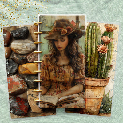 Boho Traveler Skinny Classic Happy Planner Cover, Laminated Protector, Discbound Journal Accessory, TUL Journal Planner Supply, Gift for Her