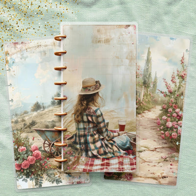 Summer Meadow Skinny Classic Happy Planner Cover, Laminated Protector, Discbound Accessory, Mini Journal Supply, TUL Junior, Mini Gift