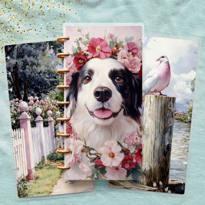 Blushing Summer Skinny Classic Happy Planner Cover, Laminated Protector, Disc Bound Accessory, Mini Journal Supply, TUL Junior, Mini Gift