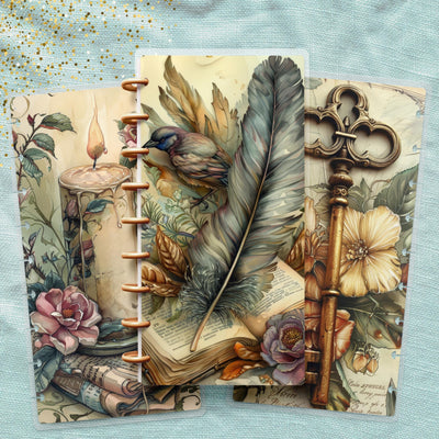 Book Secrets Skinny Classic Happy Planner Cover, Laminated Protector, Disc Bound Accessory, Mini Journal Supply, TUL Junior, Mini Gift