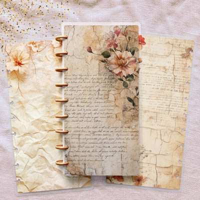Parchment Letters Skinny Classic Happy Planner Cover, Laminated Protector, Disc Bound Accessory, Mini Journal Supply, TUL Junior, Mini Gift