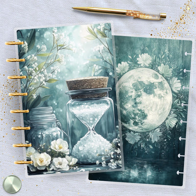 Moonlit Dreams TUL Junior Cover, Planner Bundles, Laminated Design, 8 Disc Planner Supplies, Ring Journal Insert Accessory, Gift for Her
