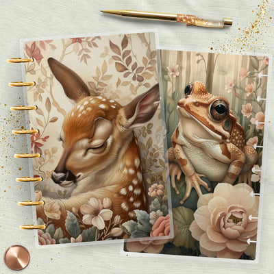 Forest Cuteness TUL Junior Cover, Planner Bundles, Laminated Design, 8 Disc Planner Supplies, Ring Journal Insert Accessory, Gift for Her