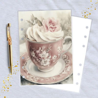 Pastel Coffee A6 Planner Dashboard, Laminated Cover Insert, Journal Accessory, Happy Planner Supply, Ring Notebook Divider, Skinny Classic