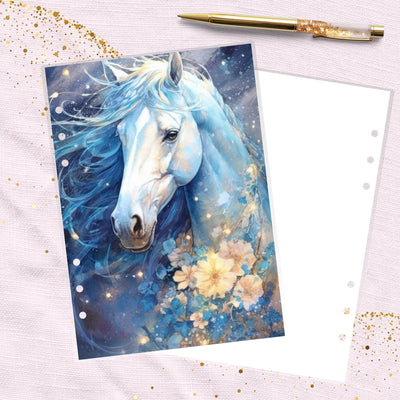 A5 Planner Dashboard, Laminated Divider Insert, Journal Accessory, Planner Supply, Classic Happy Planner, Skinny Mini, A6 Decor, Blue Horse