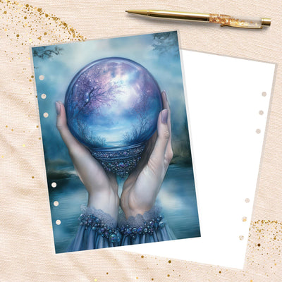 Magic Globe A5 Planner Dashboard, Laminated Divider Insert, Journal Accessory, Planner Supply, Classic Happy Planner, Skinny Mini, A6 Decor