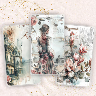 Blooming Heritage Planner Bookmark Set, Mini Happy Planner Page Marker, Big Laminated Insert, TUL Supplies Accessory, Teacher Gift for Her