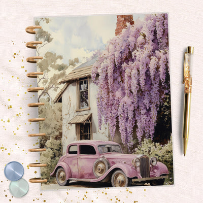 Oldtimer Wisteria Big Happy Planner Dashboard, Laminated Divider Insert, Journal Accessory, Planner Supplies Decor, Disc Bound Dashboard