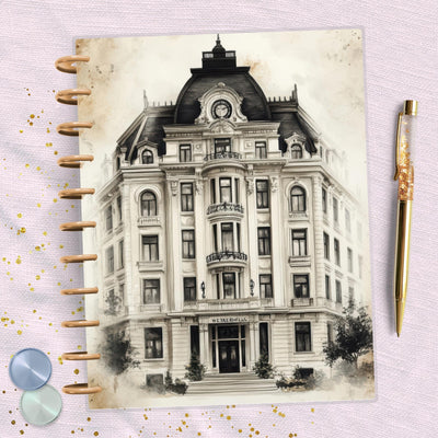 Old Hotel Scenery Big Happy Planner Dashboard, Laminated Divider Insert, Journal Accessory, Planner Supplies Decor, Disc Bound Dashboard