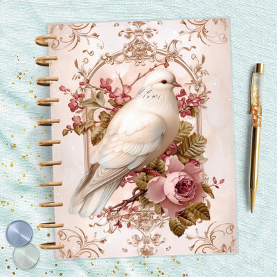 Pink Turtle Dove Big Happy Planner Dashboard, Laminated Divider Insert, Journal Accessory, Planner Supplies Decor, Disc Bound Page Marker