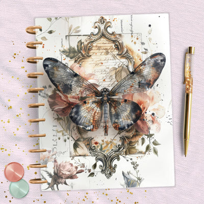 Heritage Butterfly Big Happy Planner Dashboard, Laminated Divider Insert, Journal Accessory, Planner Supplies Decor, Disc Bound Page Marker
