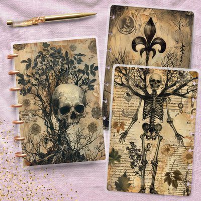 Eerie Forest Vibe Disc Bound Cover, Mini Happy Planner, Laminated Printed Bundle, TUL Planner Accessory, Journal Supply Bundle, Gift for Her