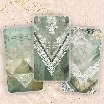 Pale Green Lace Planner Bookmark Set, Classic Happy Planner Journal Page Marker, Big Laminated Insert, TUL Supplies Accessory, Gift for Her