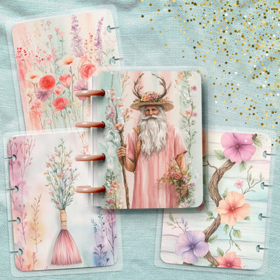 Woodland Fairy Micro Happy Planner Cover Set, Vintage Journal, TUL Junior, Spiral Notebook Insert, Big Skinny Classic, Teacher Gift for Her