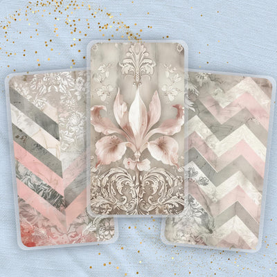Pale Pink Chevron Planner Bookmark Set, Classic Happy Planner, Journal Page Marker, Big Laminated Insert, TUL Supply Accessory, Gift for Her