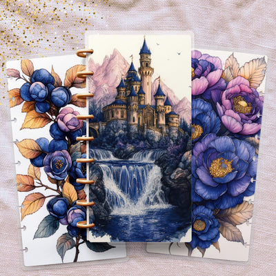 Twilight Castle Skinny Classic Happy Planner Cover, Laminated Protector, Disc Bound Accessory, Mini Journal Supply, TUL Junior, Mini Gift