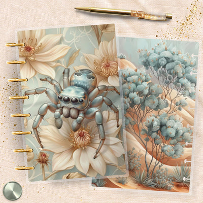Green Tarantula TUL Junior Cover, Planner Bundle Set, Laminated Design, 8 Disc Planner Supplies, Ring Journal Insert Accessory, Gift for Her