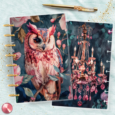 Hot Pink Botanicals TUL Junior Cover, Planner Bundle Set, Laminated Design, Mini Disc Bound Supplies, Happy Planner Journal Insert Accessory