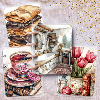 Rustic Wellness Micro Happy Planner Cover Set, Vintage Journal, TUL Junior, Spiral Notebook Insert, Big Skinny Classic, Teacher Gift for Her