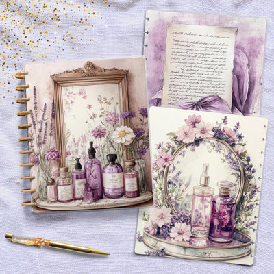 Purple Beauty Big Happy Planner Cover, Vintage Journal Accessory, Disc Bound Notebook, TUL Junior Insert, EC Spiral Planner, Gift for Mom